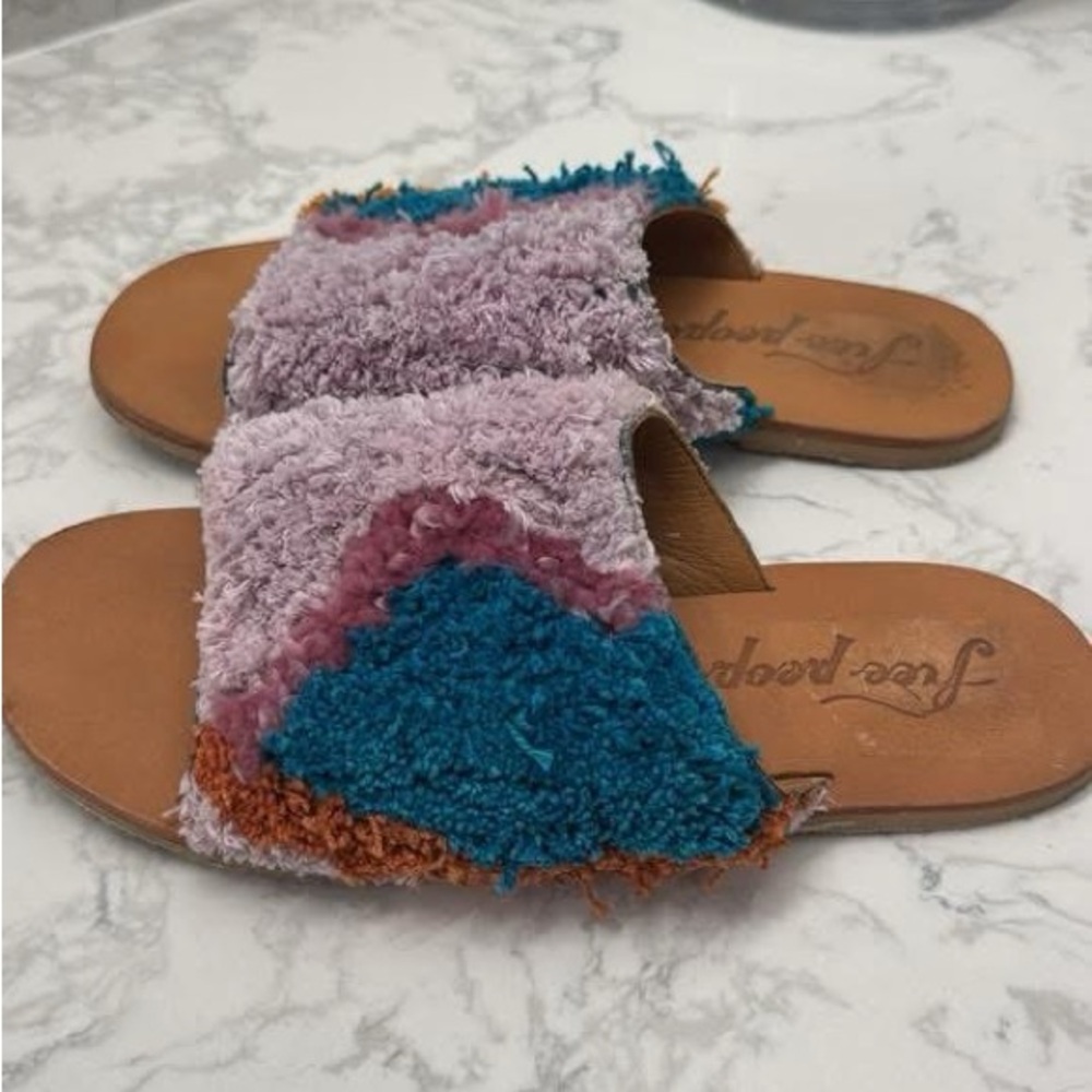 Free People Multicolor Textured Sandals